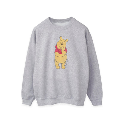 Heather Grey - Front - Winnie the Pooh Womens-Ladies Classic Sweatshirt