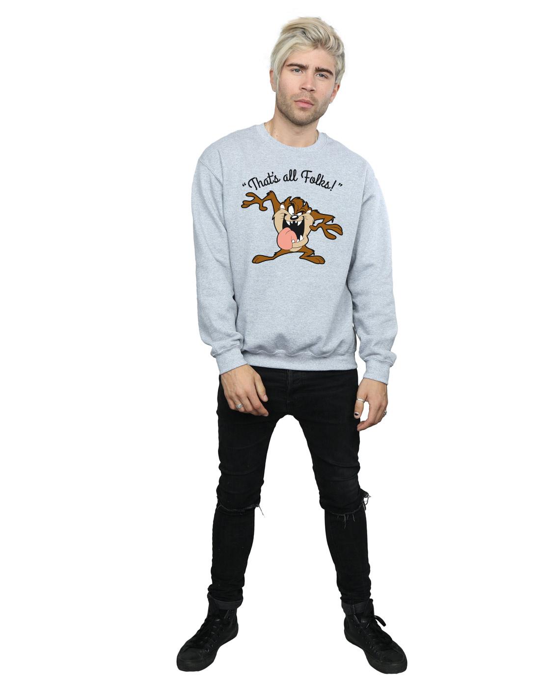 Sports Grey - Lifestyle - Looney Tunes Mens That´s All Folks Taz Sweatshirt