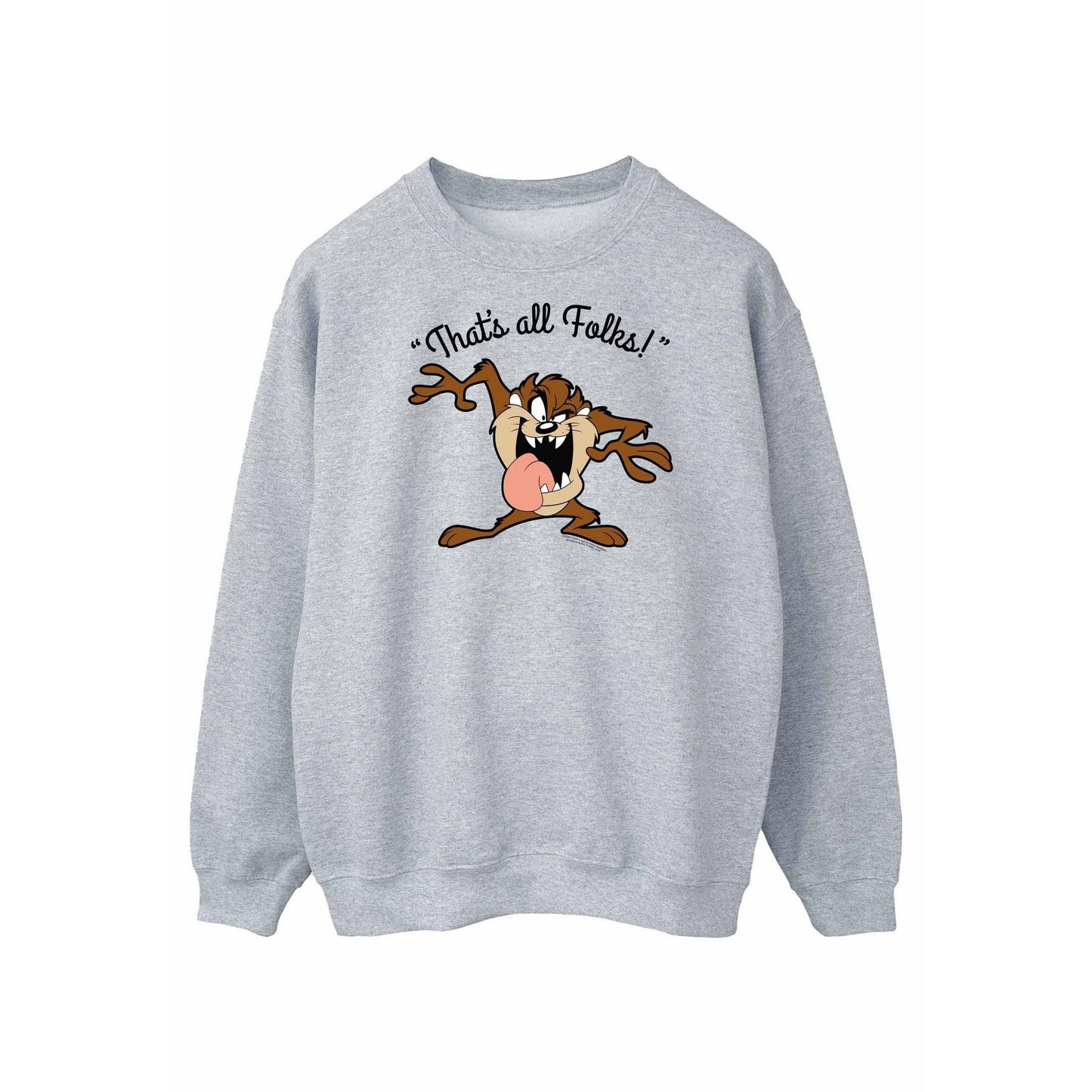 Sports Grey - Front - Looney Tunes Mens That´s All Folks Taz Sweatshirt