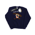 Navy Blue - Front - Looney Tunes Boys That´s All Folks Tasmanian Devil Sweatshirt