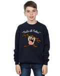 Navy Blue - Back - Looney Tunes Boys That´s All Folks Tasmanian Devil Sweatshirt