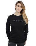 Black - Side - Friends Womens-Ladies Logo Sweatshirt