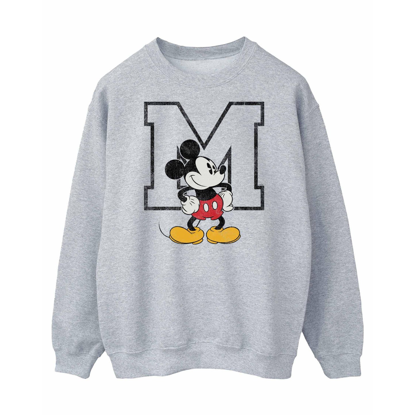 Sports Grey - Front - Disney Mens Classic M Mickey Mouse Sweatshirt