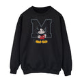 Black - Front - Disney Mens Classic M Mickey Mouse Sweatshirt