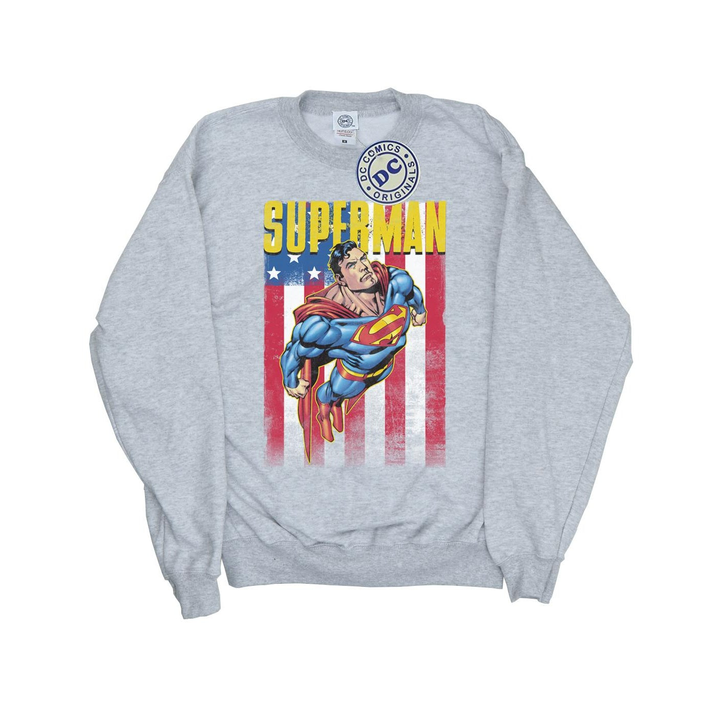 Sports Grey - Front - Superman Mens Flight Sweatshirt