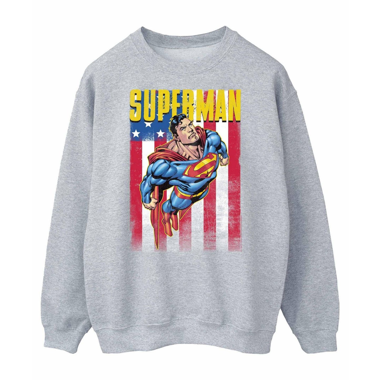Heather Grey - Front - Superman Mens Flight Sweatshirt
