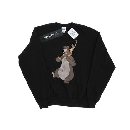 Black - Front - Jungle Book Womens-Ladies Classic Mowgli And Baloo Sweatshirt