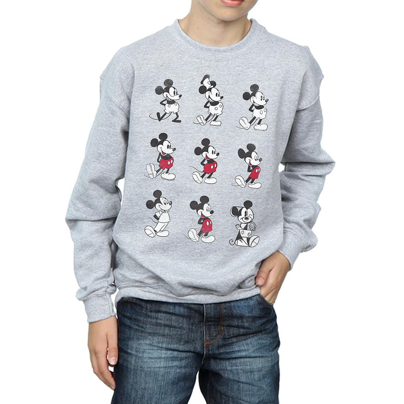 Sports Grey - Back - Disney Boys Mickey Mouse Evolution Sweatshirt