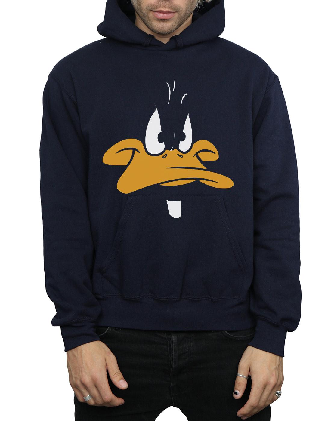 Navy Blue - Side - Looney Tunes Mens Daffy Duck Hoodie
