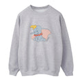 Heather Grey - Front - Dumbo Womens-Ladies Classic Heather Sweatshirt