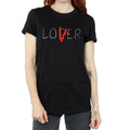 Black - Back - It Womens-Ladies Loser Lover Cotton Boyfriend T-Shirt