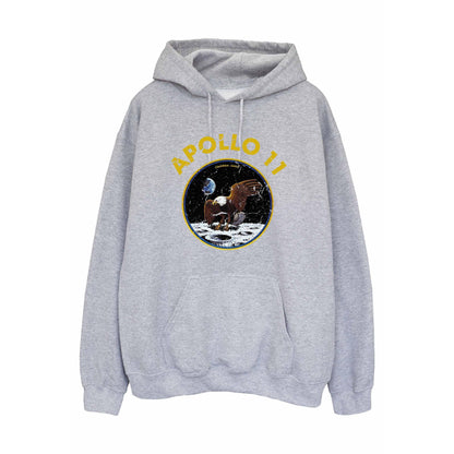 Sports Grey - Front - NASA Mens Classic Apollo 11 Hoodie