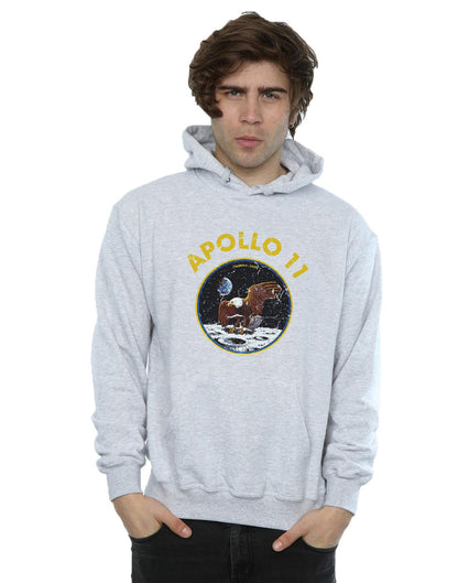 Sports Grey - Back - NASA Mens Classic Apollo 11 Hoodie