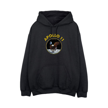 Black - Front - NASA Mens Classic Apollo 11 Hoodie