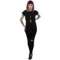 Black-Red-Yellow - Side - It Unisex Adult Pennywise Shadow T-Shirt