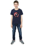 Navy Blue - Lifestyle - Captain America Boys Art Shield T-Shirt