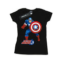 Sports Grey - Front - Captain America Womens-Ladies The First Avenger T-Shirt