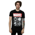 Black - Back - Avengers Mens Icons T-Shirt