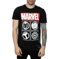 Black - Side - Avengers Mens Icons T-Shirt