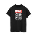 Black - Front - Avengers Mens Icons T-Shirt