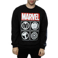 Black - Side - Avengers Mens Icons Sweatshirt