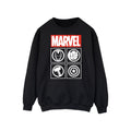 Black - Front - Avengers Mens Icons Sweatshirt