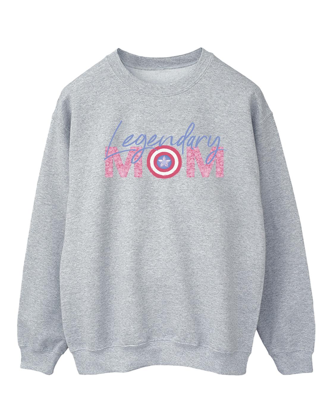Sports Grey - Front - Marvel Mens Avengers Captain America Mum Cotton Sweatshirt