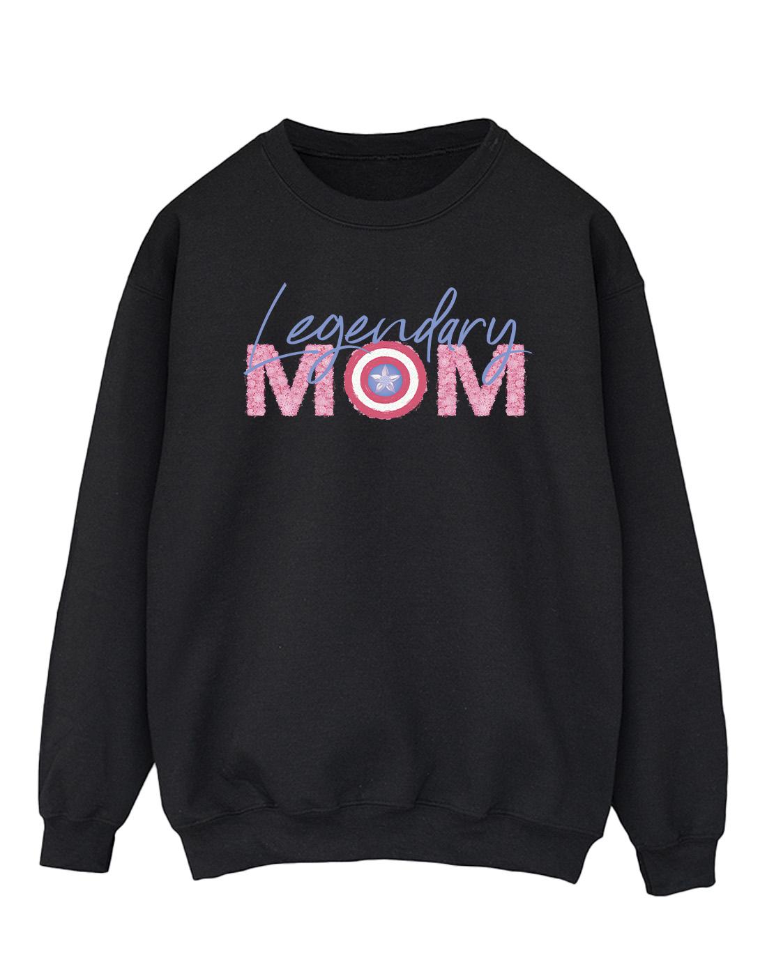 Black - Front - Marvel Mens Avengers Captain America Mum Cotton Sweatshirt