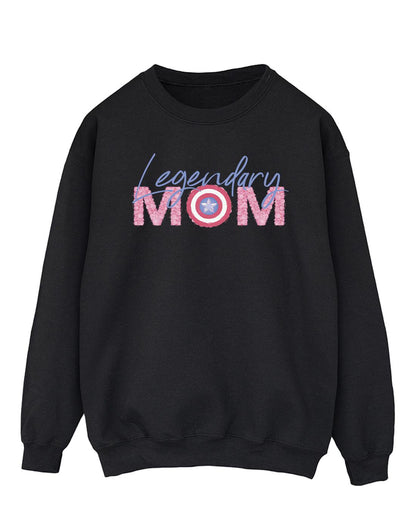 Black - Front - Marvel Mens Avengers Captain America Mum Cotton Sweatshirt
