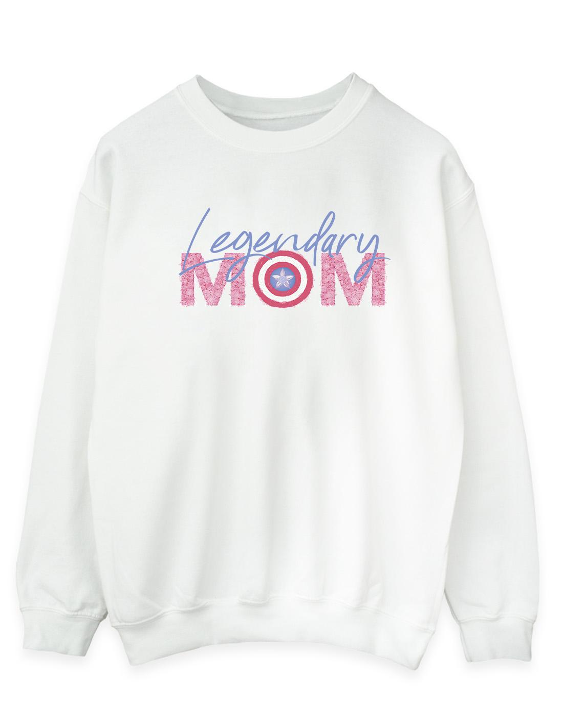 White - Front - Marvel Mens Avengers Captain America Mum Cotton Sweatshirt