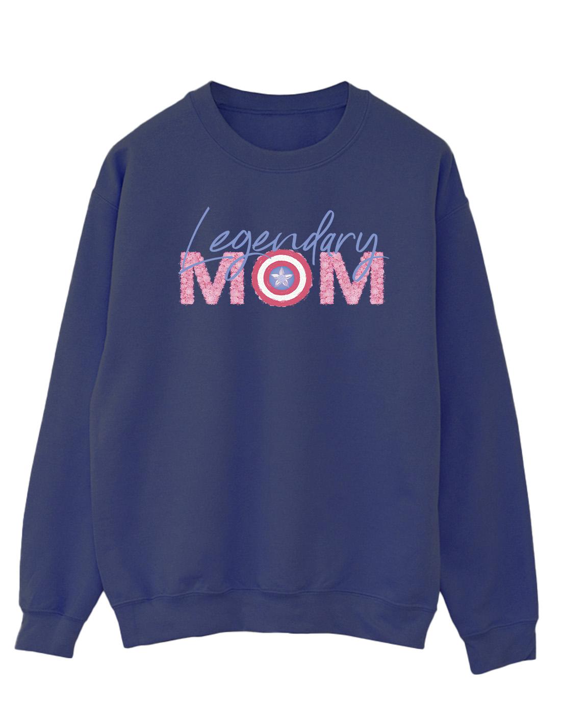 Navy Blue - Front - Marvel Mens Avengers Captain America Mum Cotton Sweatshirt