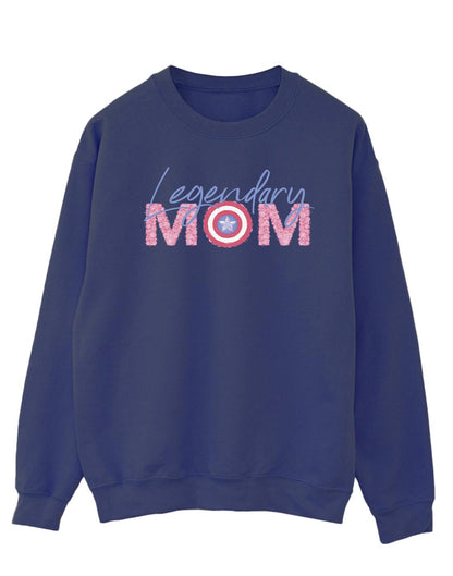 Navy Blue - Front - Marvel Mens Avengers Captain America Mum Cotton Sweatshirt