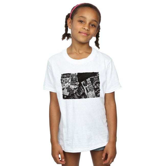 AC/DC Girls Badges And Posters Collection Cotton T-Shirt | Discounts on ...