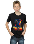 Black - Back - Avengers Infinity War Boys Thor Character T-Shirt