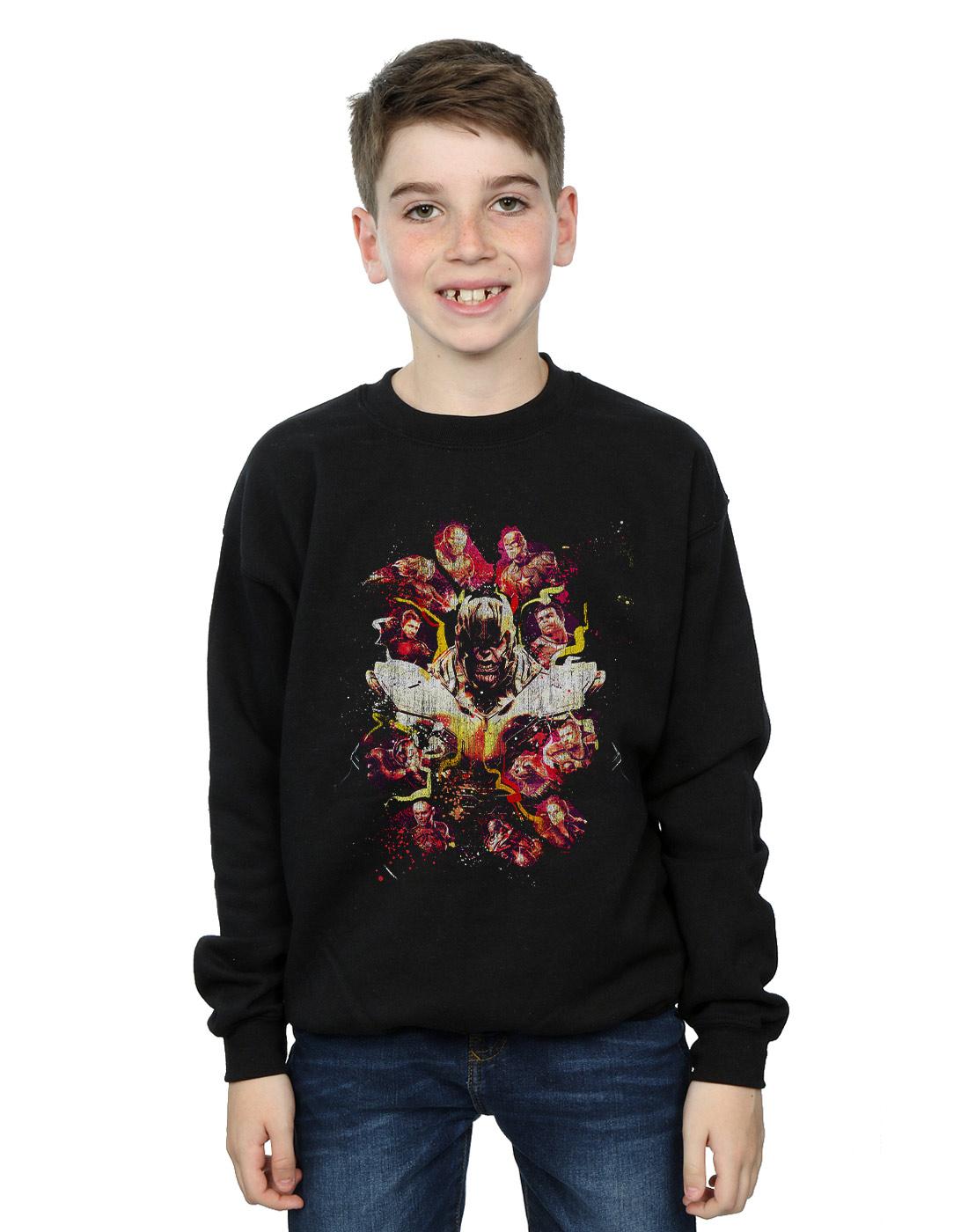 Black - Back - Marvel Boys Avengers Endgame Distressed Thanos Sweatshirt