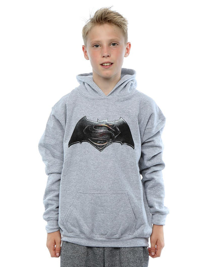 Sports Grey - Back - DC Comics Boys Batman v Superman Logo Hoodie