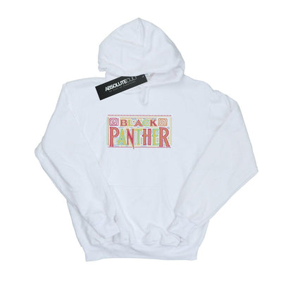 White - Front - Marvel Girls Black Panther Tribal Logo Hoodie