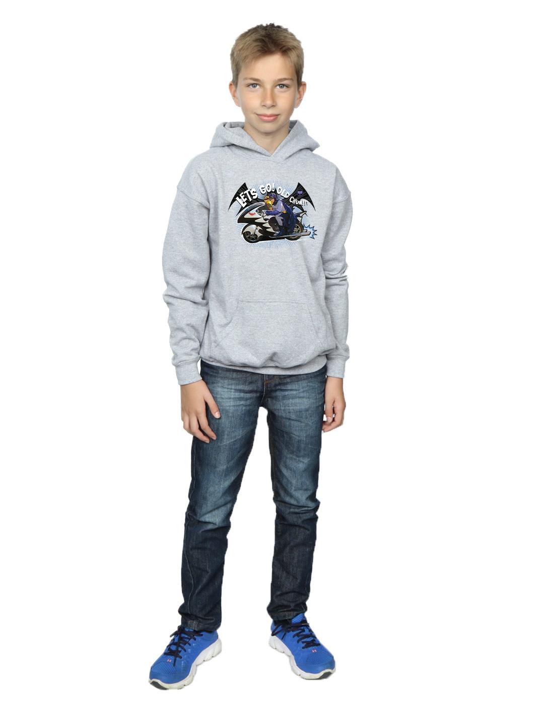 Sports Grey - Lifestyle - DC Comics Boys Batman TV Series Bat Bike Hoodie