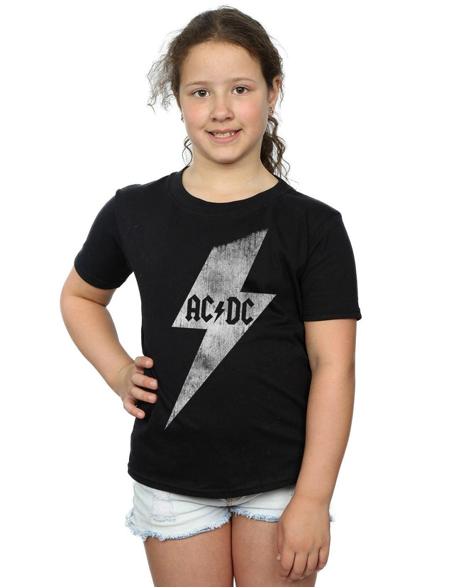 AC/DC Girls Lightning Bolt Cotton T-Shirt | Discounts on great Brands