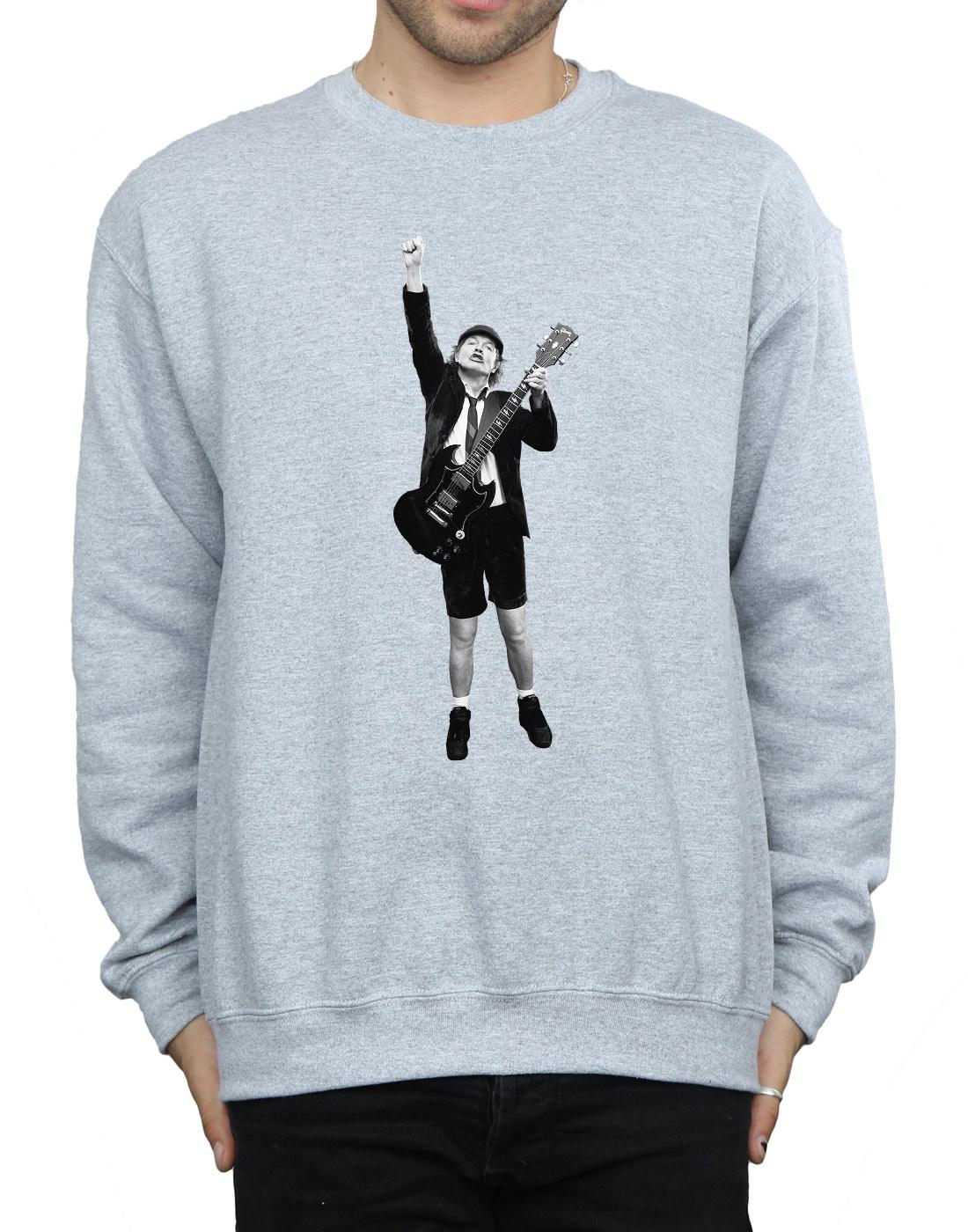 Sports Grey - Side - AC-DC Mens Angus Young Cut Out Cotton Sweatshirt