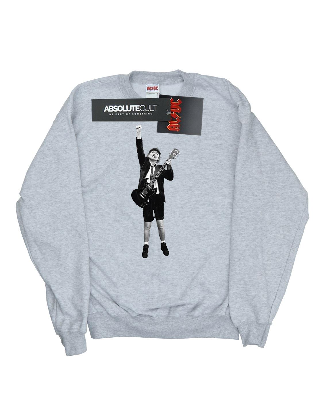 Sports Grey - Front - AC-DC Mens Angus Young Cut Out Cotton Sweatshirt