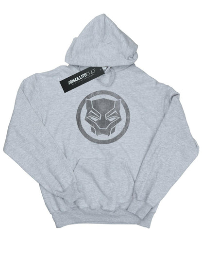 Sports Grey - Front - Marvel Girls Black Panther Distressed Icon Hoodie