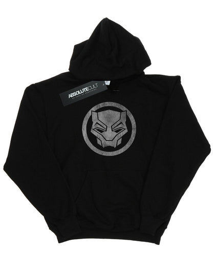 Black - Front - Marvel Girls Black Panther Distressed Icon Hoodie