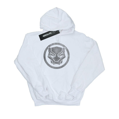 White - Front - Marvel Girls Black Panther Distressed Icon Hoodie