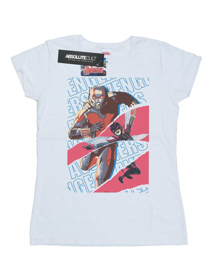 White - Front - Marvel Womens-Ladies Avengers Ant-Man And The Wasp Collage Cotton T-Shirt