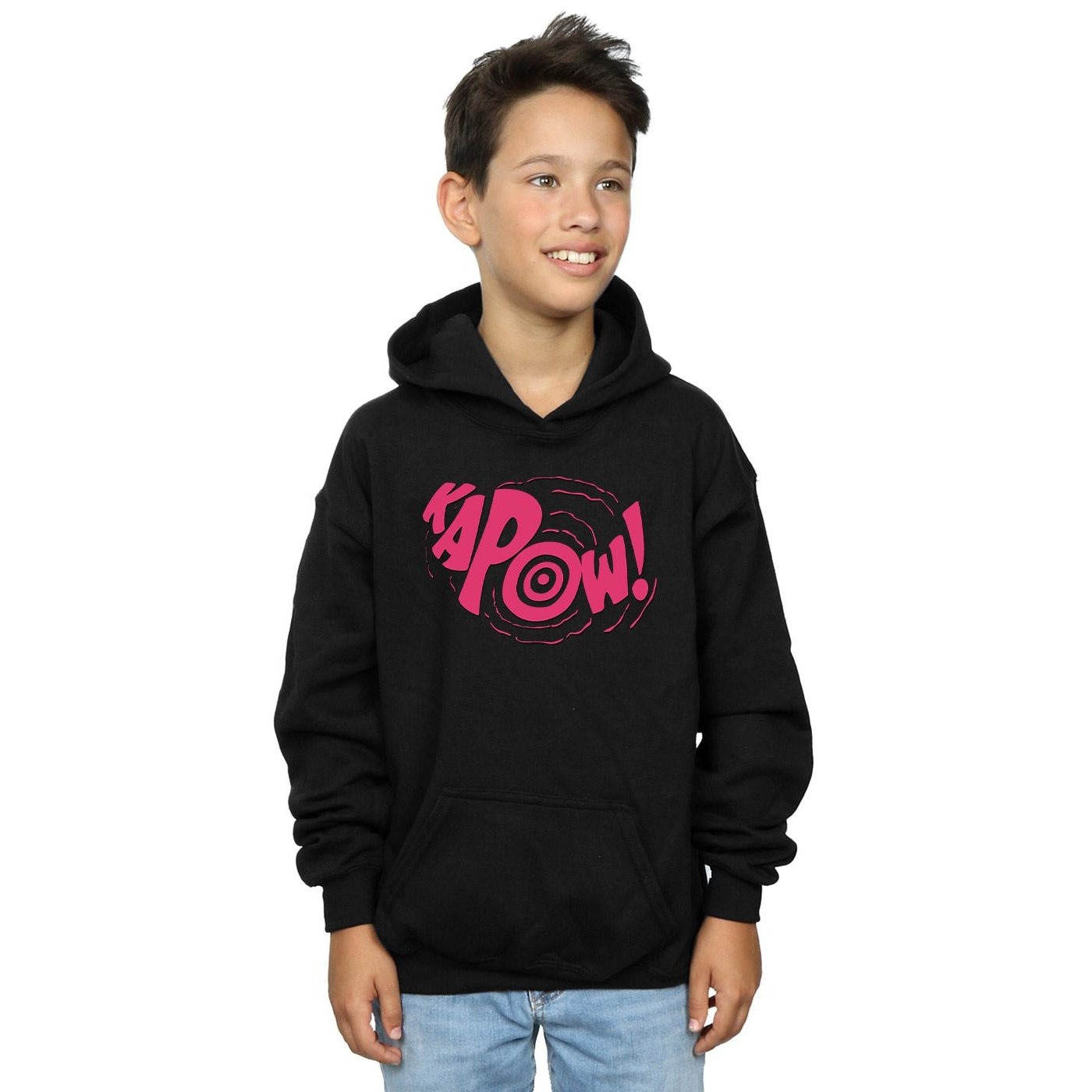 Black - Back - DC Comics Boys Batman TV Series Kapow Hoodie