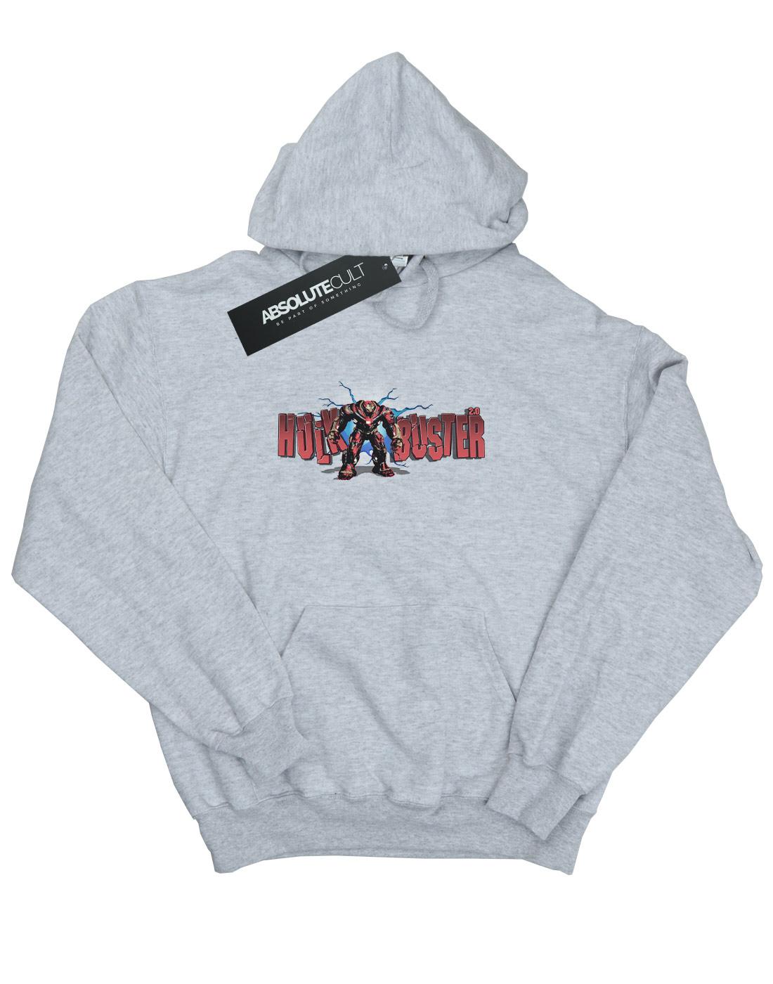 Sports Grey - Front - Marvel Mens Avengers Infinity War Hulkbuster 2.0 Hoodie