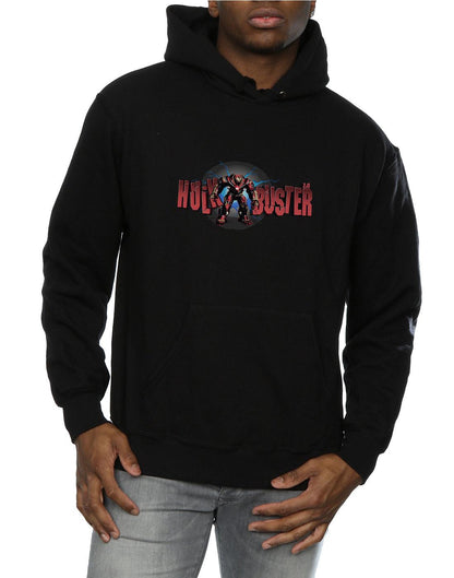 Black - Side - Marvel Mens Avengers Infinity War Hulkbuster 2.0 Hoodie
