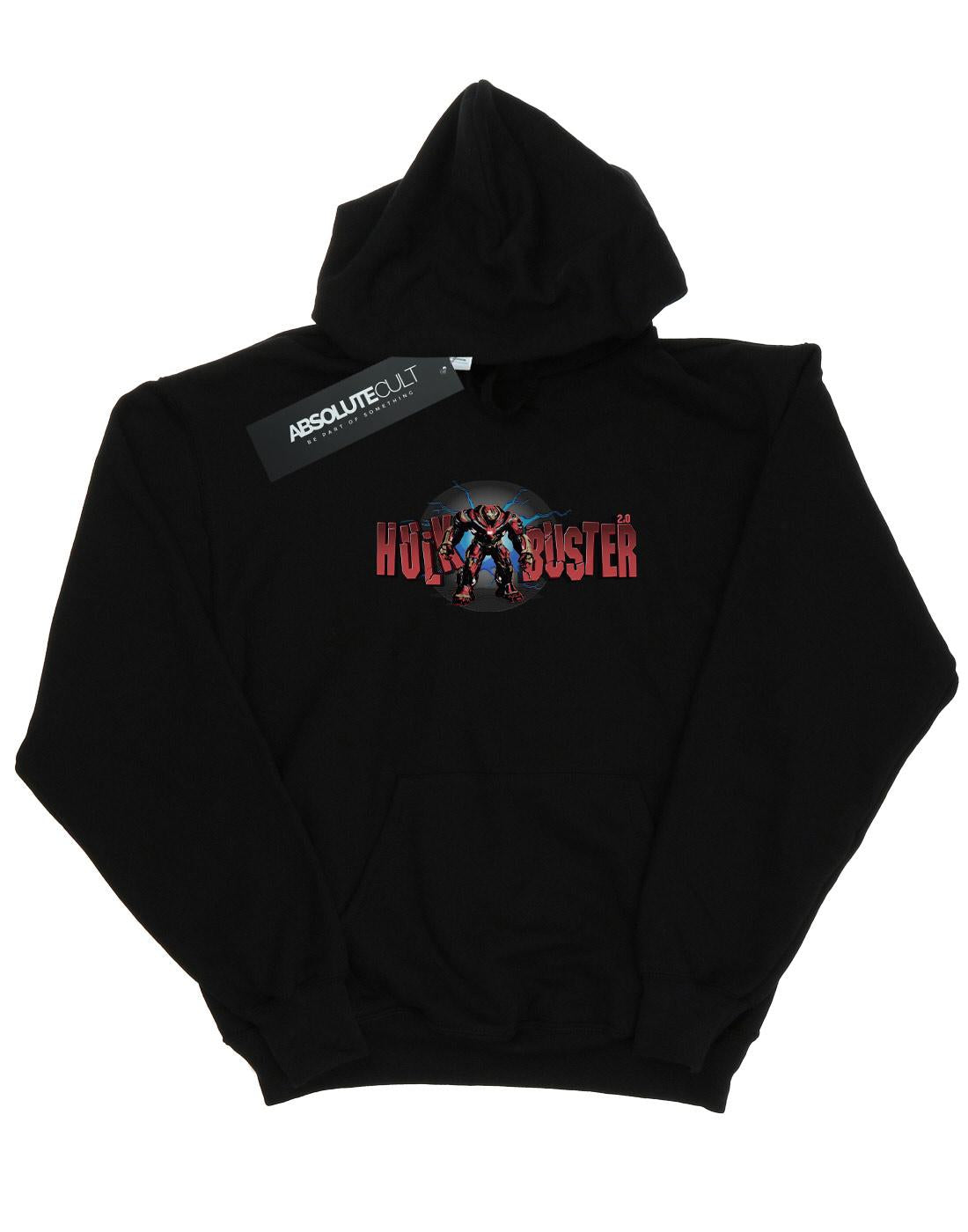 Black - Front - Marvel Mens Avengers Infinity War Hulkbuster 2.0 Hoodie