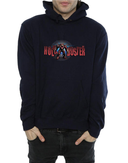 Navy Blue - Side - Marvel Mens Avengers Infinity War Hulkbuster 2.0 Hoodie